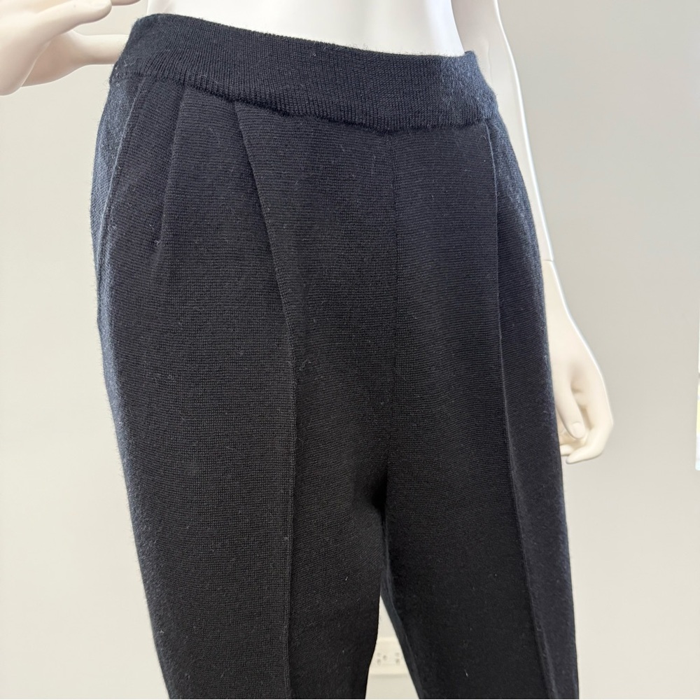 Peter Nygard Black Knit Merino Wool Trousers - Picture 6 of 10